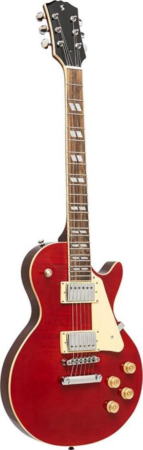 STAGG LES PAUL ELEKTRO GİTAR SEL-DLX W RED - Image 1