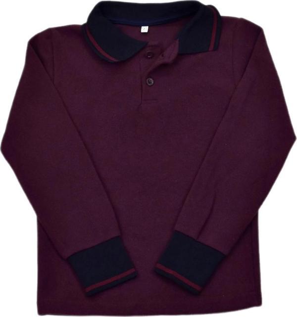 Kolej Polo Yaka Selanik Sweat Mürdüm BGL-ST03897 - Image 1