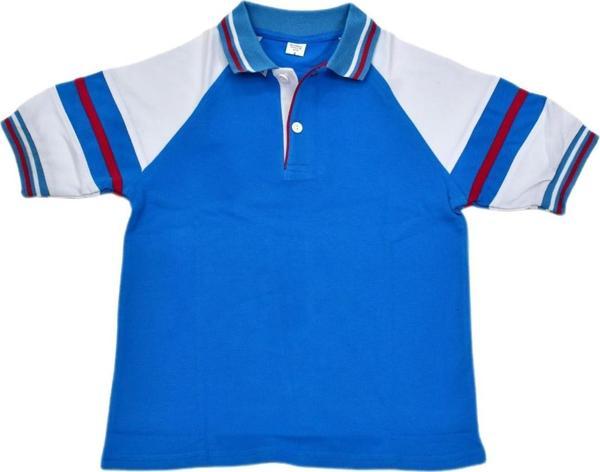 Kolej Polo Yaka Tişört Turkuaz Mavi ANDM-09 - Image 1