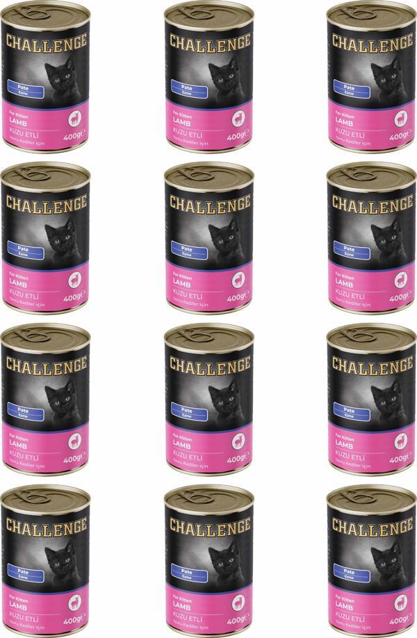 Challenge Pate Kuzu Etli Yavru Kedi Konservesi 400 gr x 12 Adet - Image 1