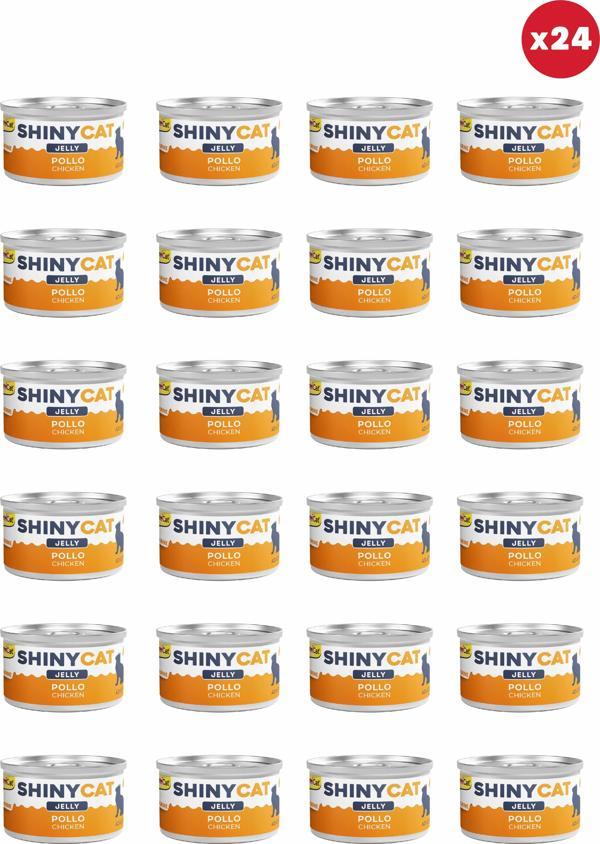 Gimcat Shinycat Jelly (Jöle içinde) Tavuklu Kedi Konservesi 70gr x 24 Adet - Image 1