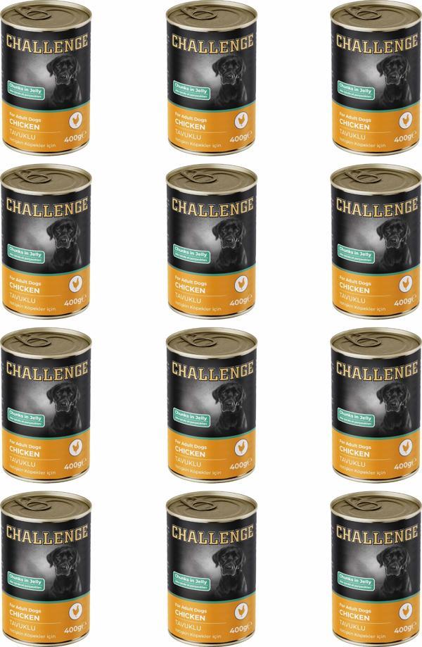 Challenge Tavuklu Yetişkin Köpek Konservesi 400 gr x 12 Adet - Image 1