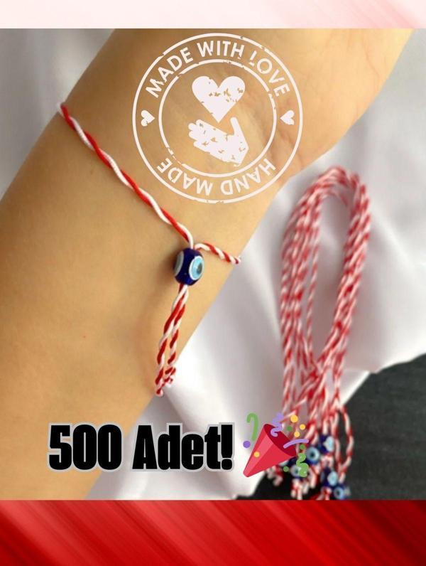 Toptan Marteniçka Dilek Bilekliği 500 Adet Şans Bilekliği Kına Düğün Bilekliği Bride - Image 1