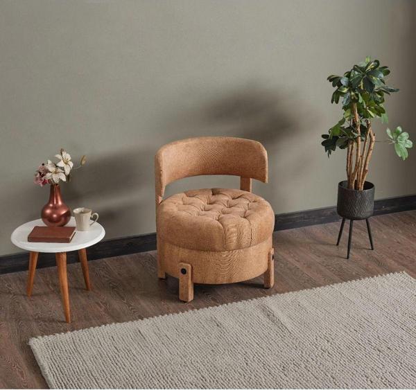 Meşe Home King Kapitoneli Silinebilir Kumaş Konforlu Modern Tasarım Renk Seçenekli Tekli Sandalye  - Image 1