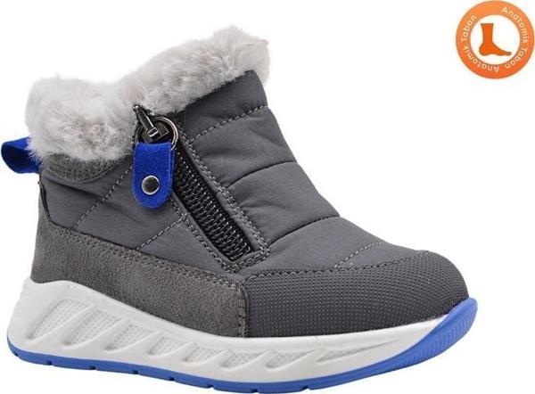 Waly Çift Fermuarlı İçi Peluş Kürklü Paraşüt Kumaş Erkek Çocuk Bot Füme - Image 1