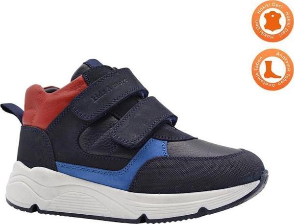 Olympos Cift Cırtlı Deri Erkek Çocuk Bot Lacivert - Image 1