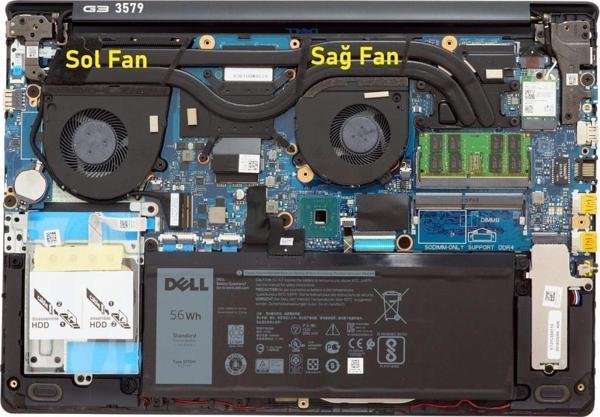 Dell G3 3579 P75F Gaming Notebook Gpu Fanı - Ver.2 (Sol Fan) / FAN605V2 - Image 1
