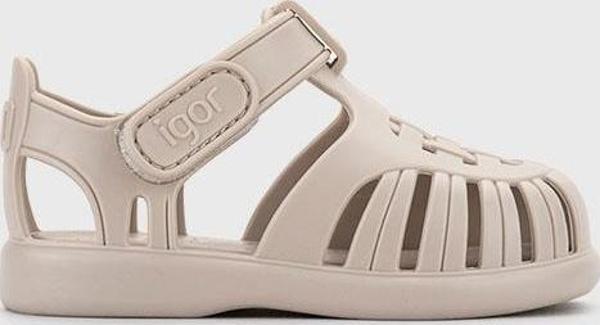 S10271 Tobby Solid İgor Marka Unisex Çocuk Sandalet Bej - Image 1