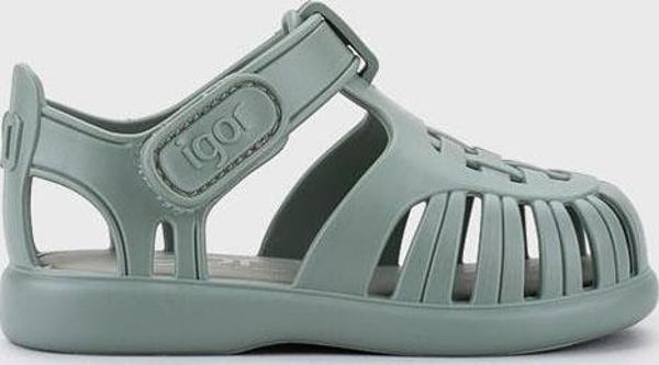 S10271 Tobby Solid İgor Marka Unisex Çocuk Sandalet Yeşil - Image 1