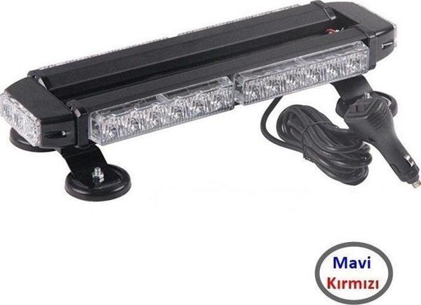 Çakar Lamba Uyumlu Çift Taraflı 30 LED Mavi-Kırmızı - Image 1