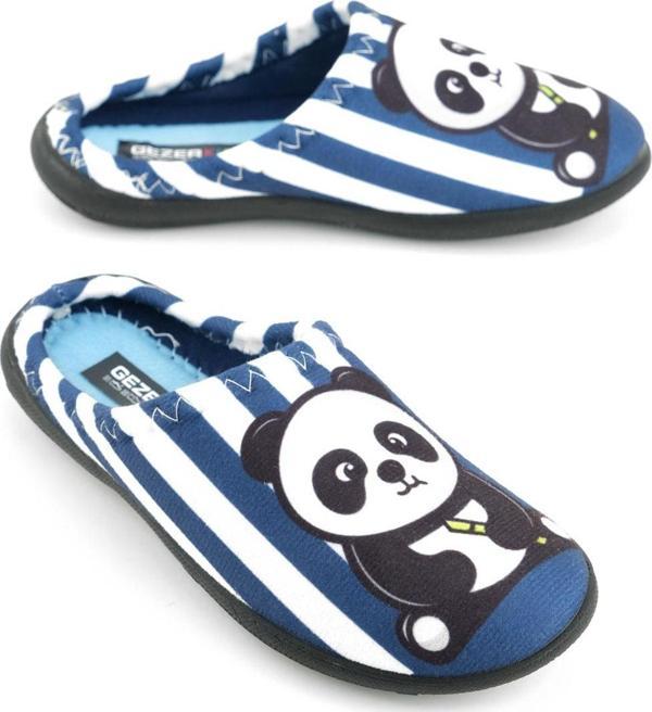 Gezer Erkek Çocuk Kışlık Panda Ev Bahçe Rahat Taban Gondol Terlik - Image 1