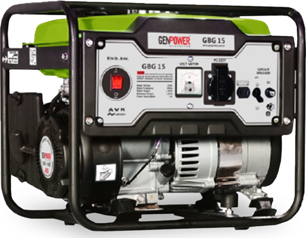 Genpower GBG 15 Model 1,5 Kva, Benzinli, İpli Tekerleksiz Monofaze ( 220 Volt) Portatif Jeneratör - Image 1