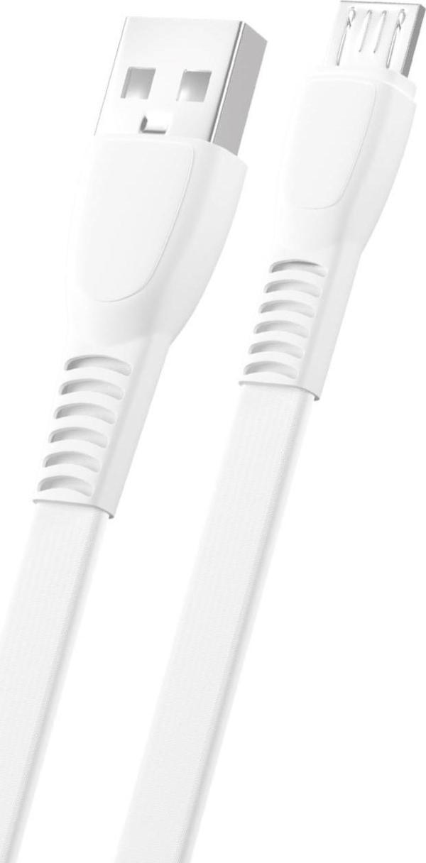 FitPlus Flat FS-401 Micro USB Data/Şarj Kablosu 2.4A 1mt - Image 1