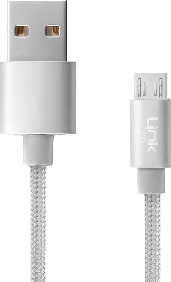 LinkTech K571 Micro USB Data/Şarj Kablosu Örgü Metal Başlı 3mt - Image 1