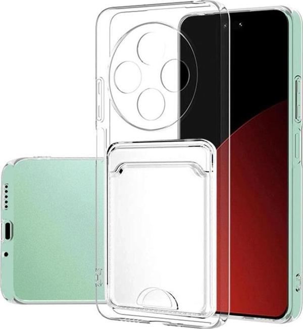 Xiaomi Redmi 14C Kılıf Cardy Şeffaf Kartlık Cepli Kapak - Image 1