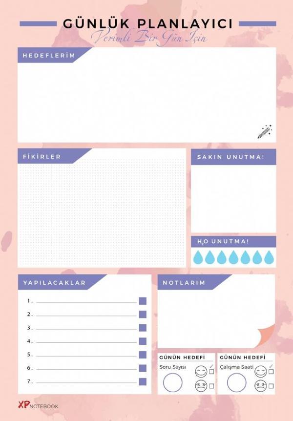 GÜNLÜK PLANLAYICI / Çek Kopar- Evde, Okulda, İşte - XP Notebook Yayınları - Image 1