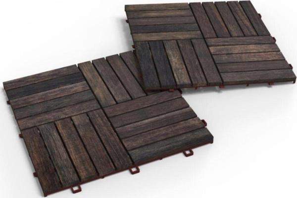 Interbuıld Real Wood Interbuild Masif Akasya - Ahşap Karo Zemin Kaplaması 30x30Cm (10 Adet Karo = 0 - 9 M2) - Espresso - Image 1