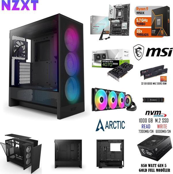 AMD RYZEN 9 9950X 32 GB 1 TB RTX 4070 SÜPER GAMİNG PC - Image 1