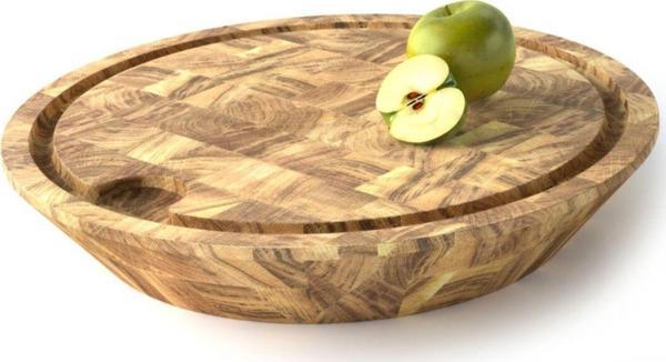 Interbuıld Real Wood Interbuild Masif Meşe End Grain - Samurai Yuvarlak Doğrama Kasap Bloğu - Çap 45Cm x7,8 cm - Image 1