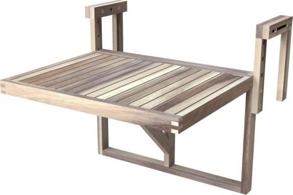 Interbuıld Real Wood Katlanır Balkon Masası Ayarlanabilir Akasya Ağacı - Image 1
