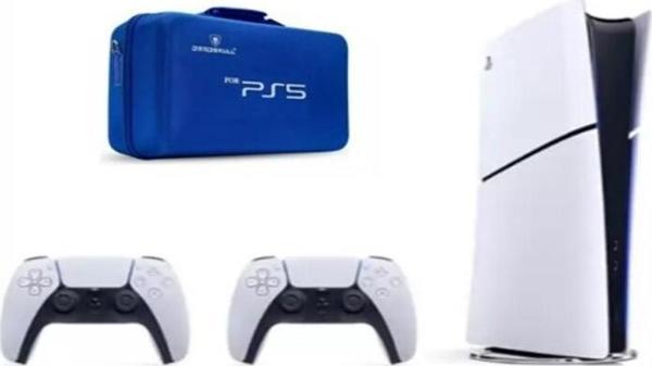 Sony Playstation 5 Slim 1 TB Digital Edition Oyun Konsolu + 2. Dualsense Kol + Sony Playstation 5 Taşıma Çantası Mavi - Image 1