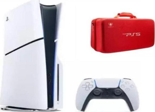 Sony Playstation 5 Slim 1 TB Standart Edition Oyun Konsolu+ Sony Playstation 5 Taşıma Çantası Kırmızı - Image 1