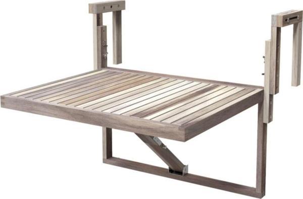 Interbuıld Real Wood Toronto Katlanır Balkon Masası Ayarlanabilir Akasya Ağacı - Image 1