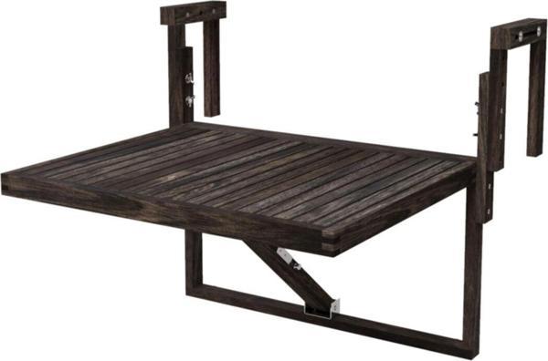 Interbuıld Real Wood Toronto Katlanır Balkon Masası Ayarlanabilir Fsc Akasya Ağacı Espresso  - Image 1