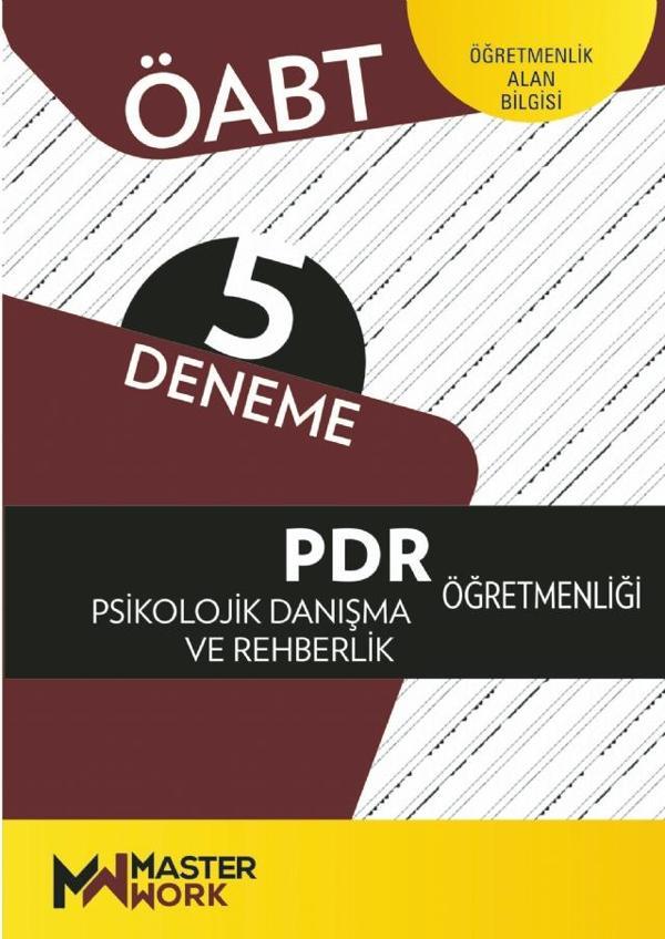 ÖABT - PDR - PSİKOLOJİK DANIŞMA VE REHBERLİK ÖĞRETMENLİĞİ - 5 Deneme - Masterwork - Image 1
