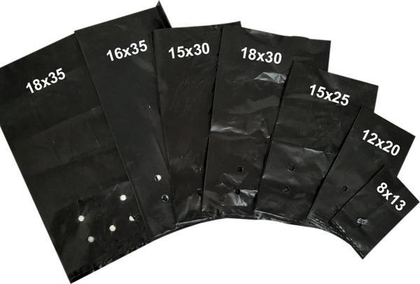 18x35 FİDAN TORBASI 50 ADET KÖRÜKLÜ FİDE PEYZAJ TORBA FİDAN ÜRETİM POŞETİ DELİKLİ - Image 1