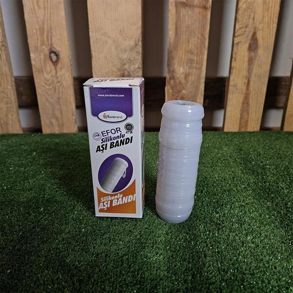 EFOR AŞI BANDI 50 METRE AŞILAMA BANDI SİLİKONLU BANT İTHAL ESNEK AĞAÇ FİDAN AŞI BANDI - Image 1