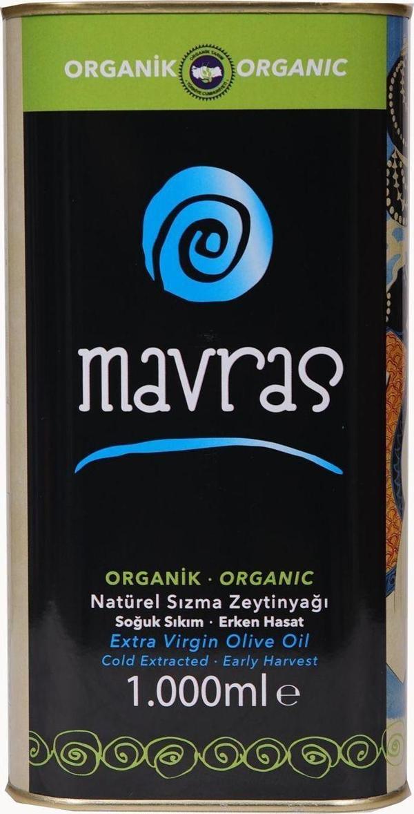 Mavras Organik Erken Hasat Soğuk Sıkım Natürel Sızma Zeytinyağı 1 Lt - Image 1