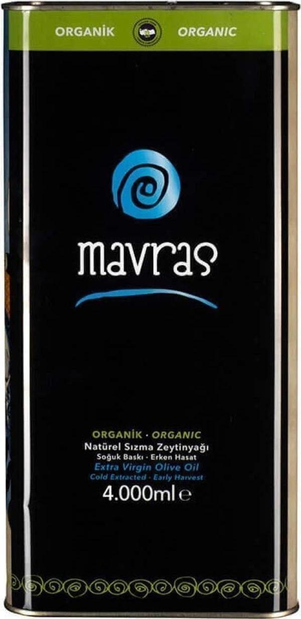 Mavras Organik Erken Hasat Soğuk Sıkım Natürel Sızma Zeytinyağı 4 Lt - Image 1