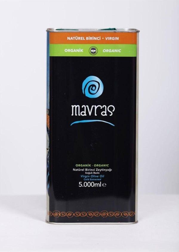 Mavras Organik Soğuk Sıkım Natürel Birinci Zeytinyağı 5L - Image 1