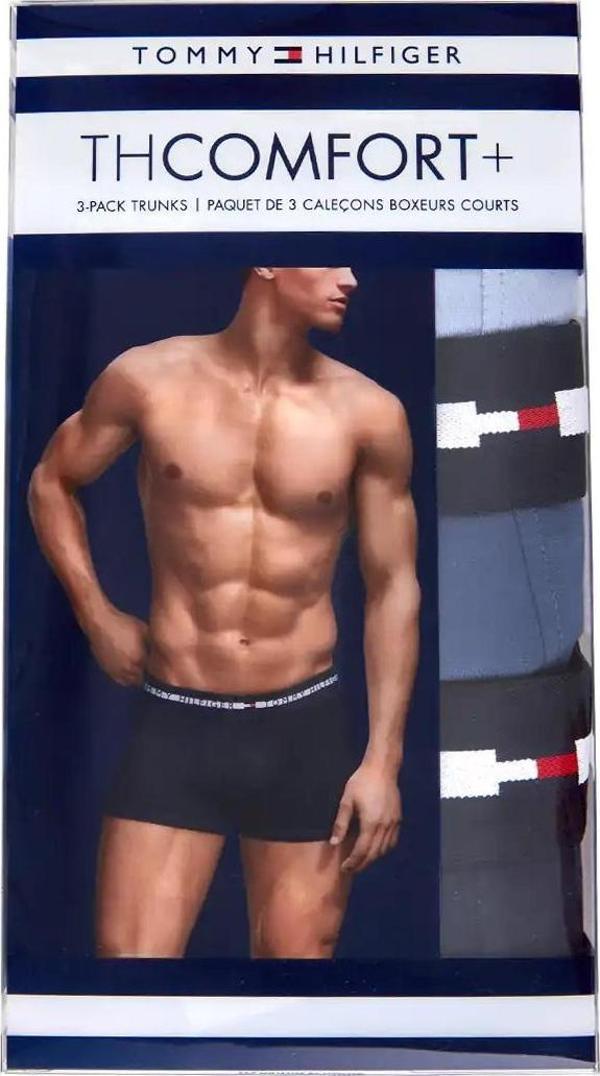 TOMMY HILFIGER TH COMFORT+ ERKEK 3 LÜ BOXER 09T3813-435 - Image 1