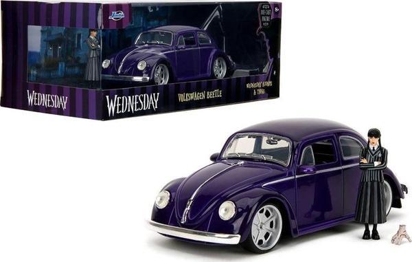 253255076 Jada Wednesday Volkswagen Beetle 1 24 - Image 1