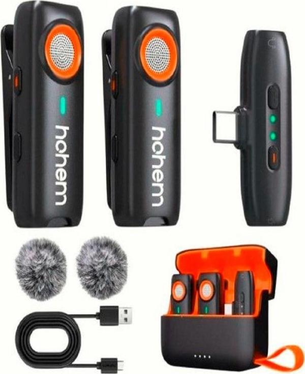 Hohem Mıc-01 Wireless 2 Kişilik Yaka Mikrofonu (Type-C) - Image 1
