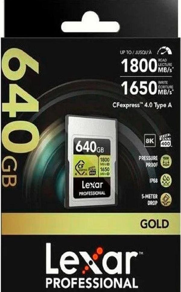 Lexar 640Gb Professional Gold Cfexpress 4.0 Type A Hafıza Kartı - Image 1