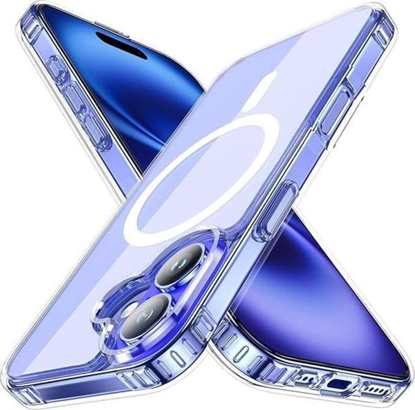 iPhone 16 Plus Kılıf Magsafe Özellikli Şeffaf Silikon Kapak - Image 1