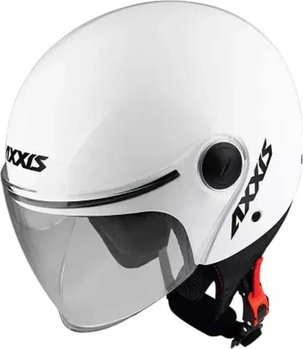 AXXIS SQUARE S SOLID A0 GLOSS PEARL WHİTE YARIM KASK - Image 1