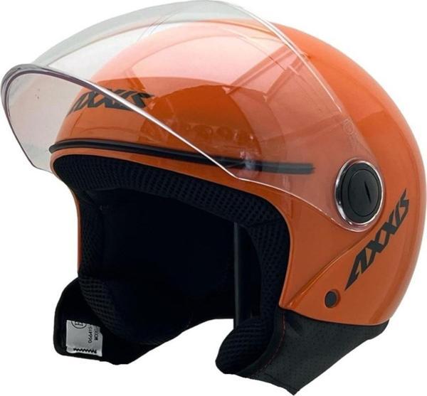 AXXIS SQUARE S SOLID A4 GLOSS ORANGE YARIM KASK - Image 1