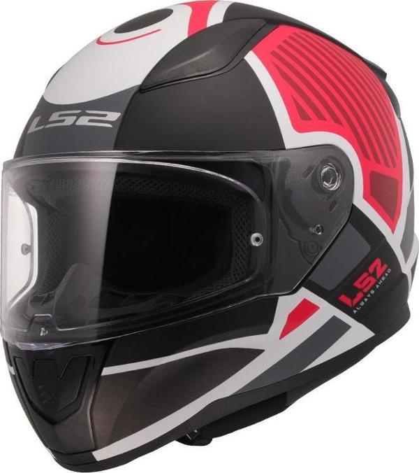 LS2 RAPID 2 GRID MAT BEYAZ-KIRMIZI KASK - Image 1
