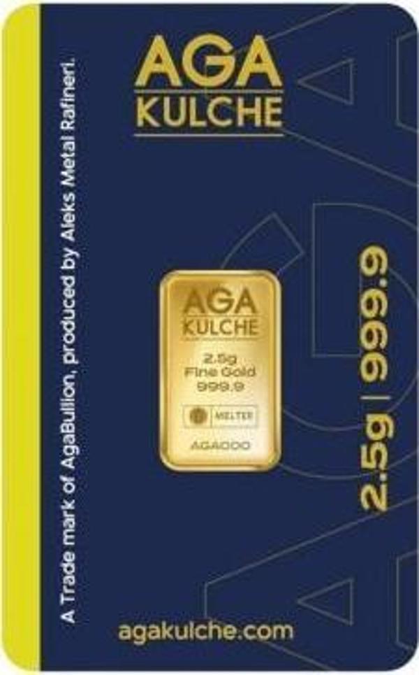 AgaKulche 2.5 gr 24 Ayar 999.9 Külçe Altın - Image 1