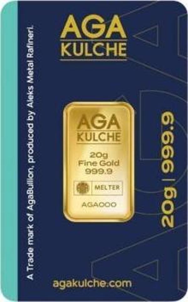 AgaKulche 20 gr 24 Ayar 999.9 Külçe Altın  - Image 1