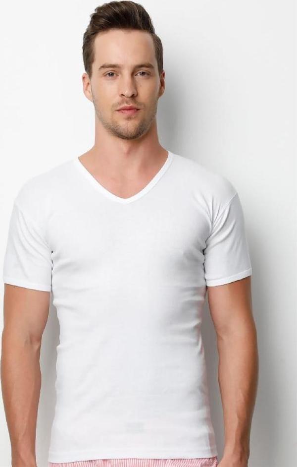 Donex Erkek Kısa Kol V Yaka Atlet Likralı Erkek Atlet 2130 - Image 1