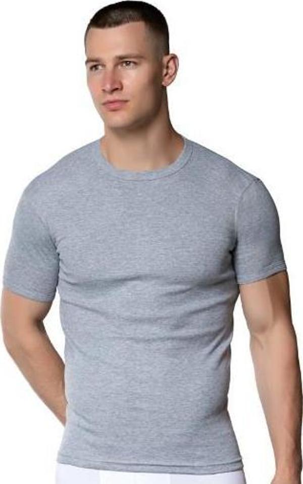 Gümüş Erkek Sıfır Yaka Kısa Kol Atlet Sıfır Yaka Fanila 4050 - Image 1