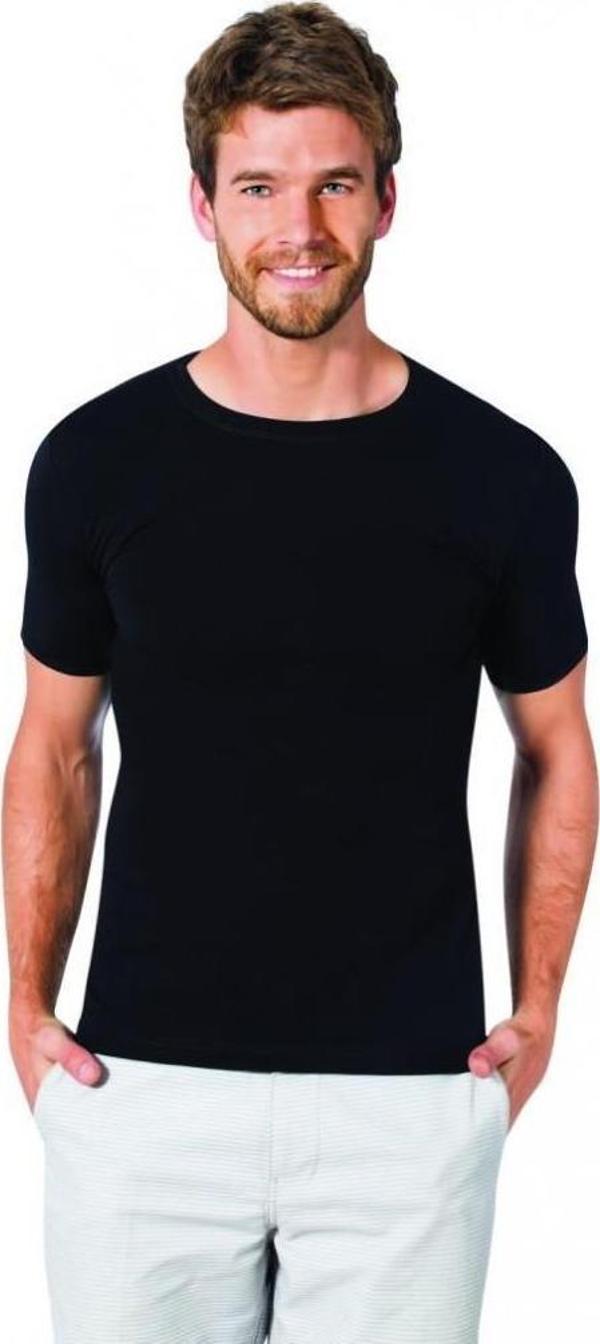 Donex Erkek Likralı Kısa Kol Sıfır Yaka Atlet 2140 - Image 1