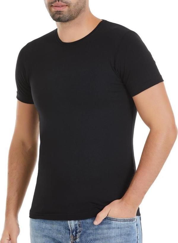 3 Adet Yıldız Erkek Modal Kısa Kollu T-Shirt Fanila Siyah 336 - Image 1