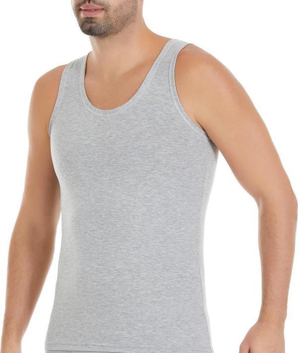 6 Adet Yıldız Erkek Formen Likralı Atlet Gri 372 - Image 1