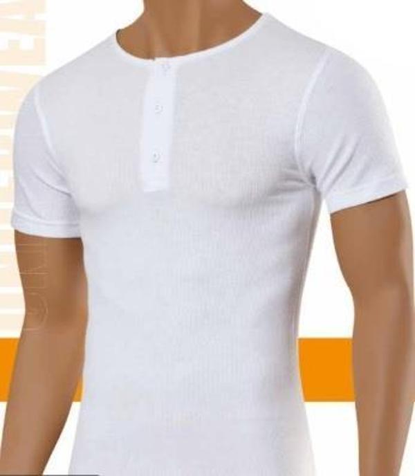 6 Adet Şahin Erkek Likralı Kaşkorse Düğmeli Fanila Body 10069 - Image 1